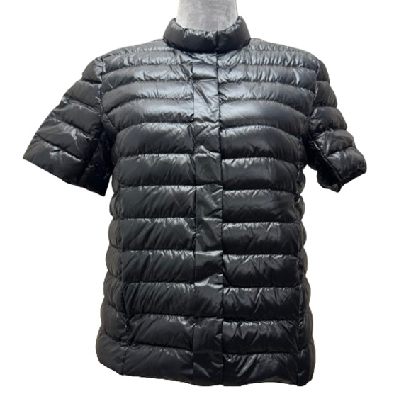 J.McLaughlin Sarabeth Black Short Sleeve Down Puffer Jacket Black XS - Picture 2 of 9